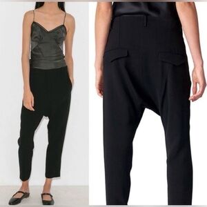 Nili Lotan Slouchy Paris Pant in black crepe, 2